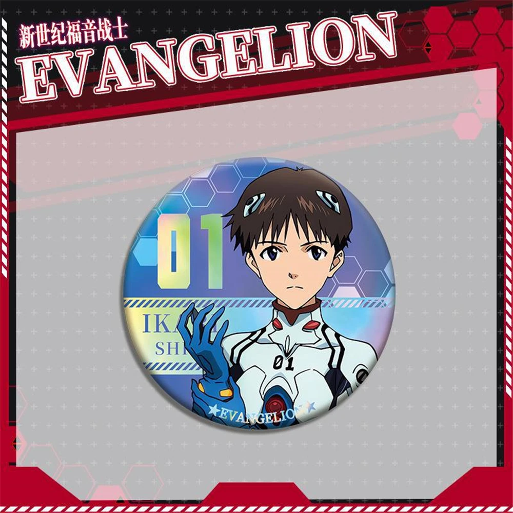 Anime NEON GENESIS Century EVANGELION EVA Ayanami Rei Ikari Shinji Cosplay Costume Badge Pin SPTE Tinplate Brooch Accessories