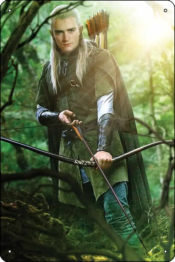 Legolas Prince of Mirkwood Poster Funny Metal Tin Sign for Home Kitchen Bar Room Garage Decor 