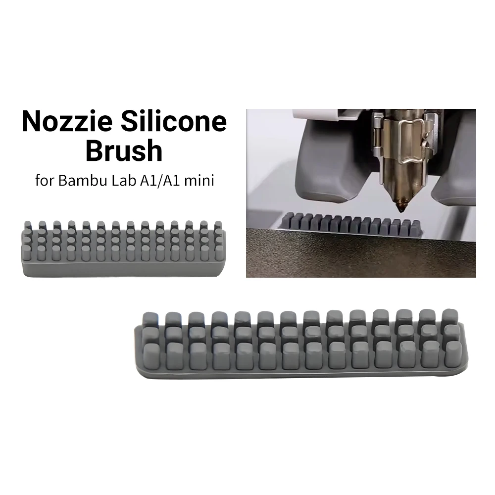 

Щетка-насадка для лаборатории A1/A1 Mini для стеклоочистителя, силиконовая щетка, установленная на подставке, инструмент для чистки 3D-принтера Bambulab a1 mini