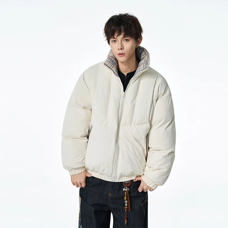 

Новая зимняя мужская куртка на хлопковой подкладке в стиле ретро, утепленная теплая одежда с воротником-стойкой на хлопковой подкладке, модные повседневные хлебные пальто