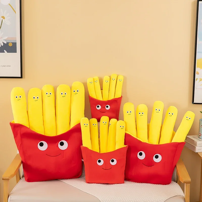 French Fries Hamburger Plush Toy Cute Pizza Foodie Snack Toys Kawaii Christmas Funny Gift Pillow Kids Stuffed Toys Room Decor