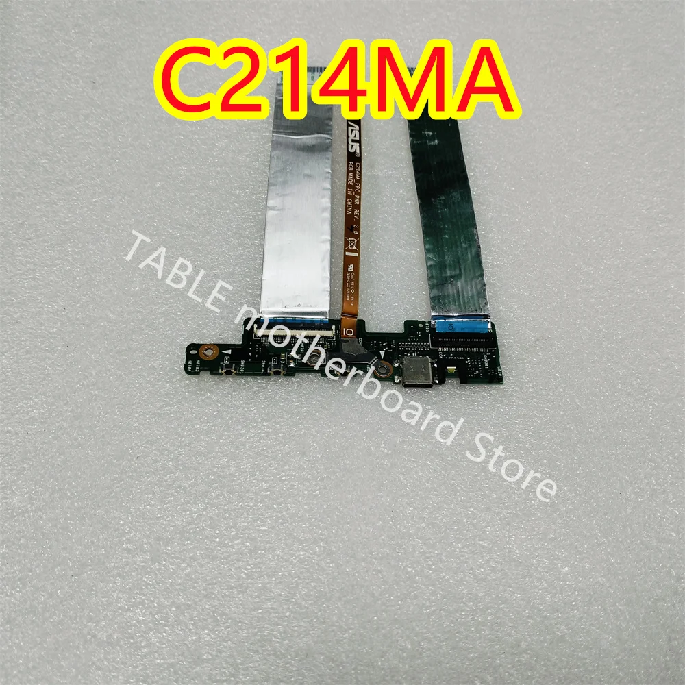 Original For Asus Chromebook C214MA Laptop USB Port IO Circuit Board Button switch With Gold Ribbon Cable 100% Tested Perfect