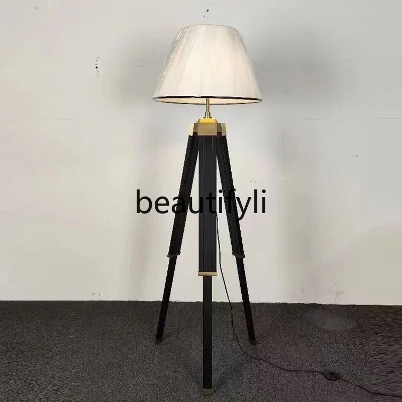 

New Chinese-style living room sofa floor lamp stainless steel modern simple lamps