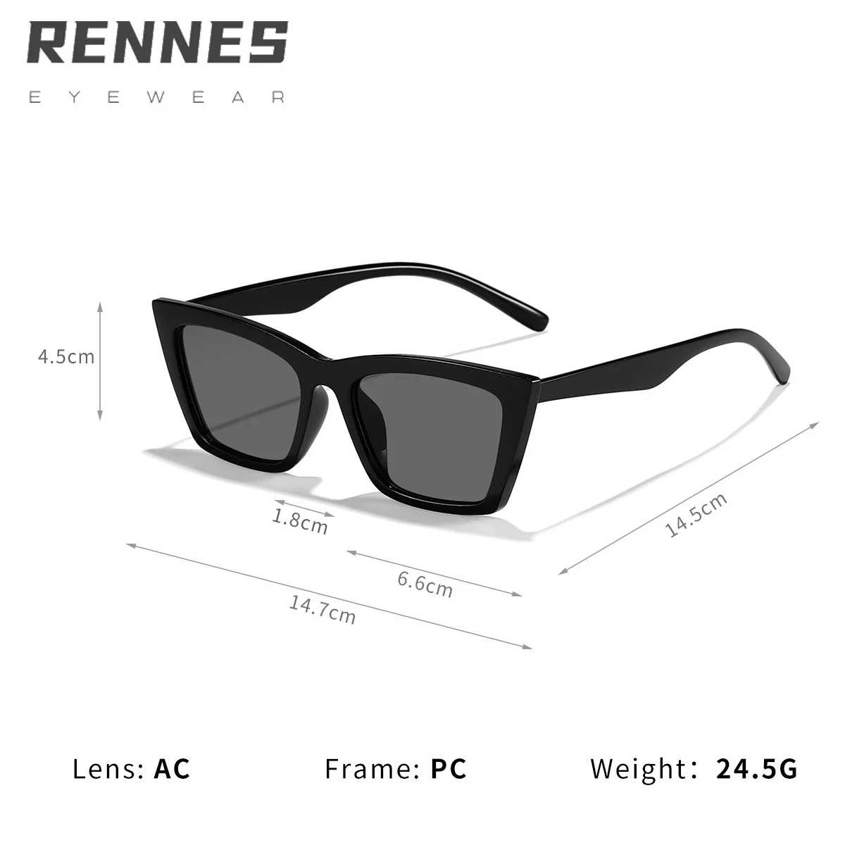 نظارات شمسية نسائية على شكل عين القطة على الطراز الأوروبي UV400 حماية كاملة نظارات كلاسيكية موضة Ins نظارات شمسية كلاسيكية مع عدسة مضادة للأشعة فوق البنفسجية