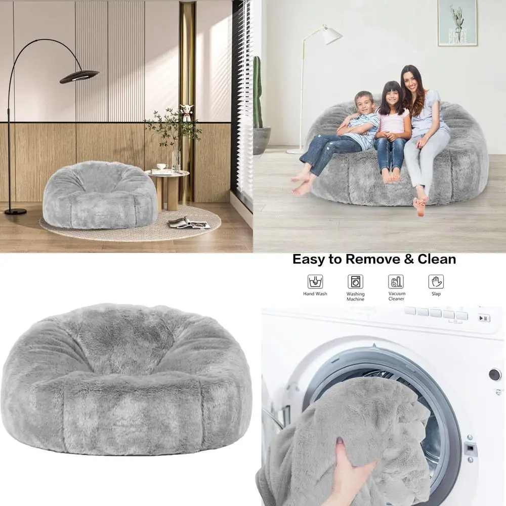 

Чехол для большого кресла-мешка 6T, подходит для дивана-кровати, моющийся, идеально подходит для взрослых и детей, с внутренним вкладышем.