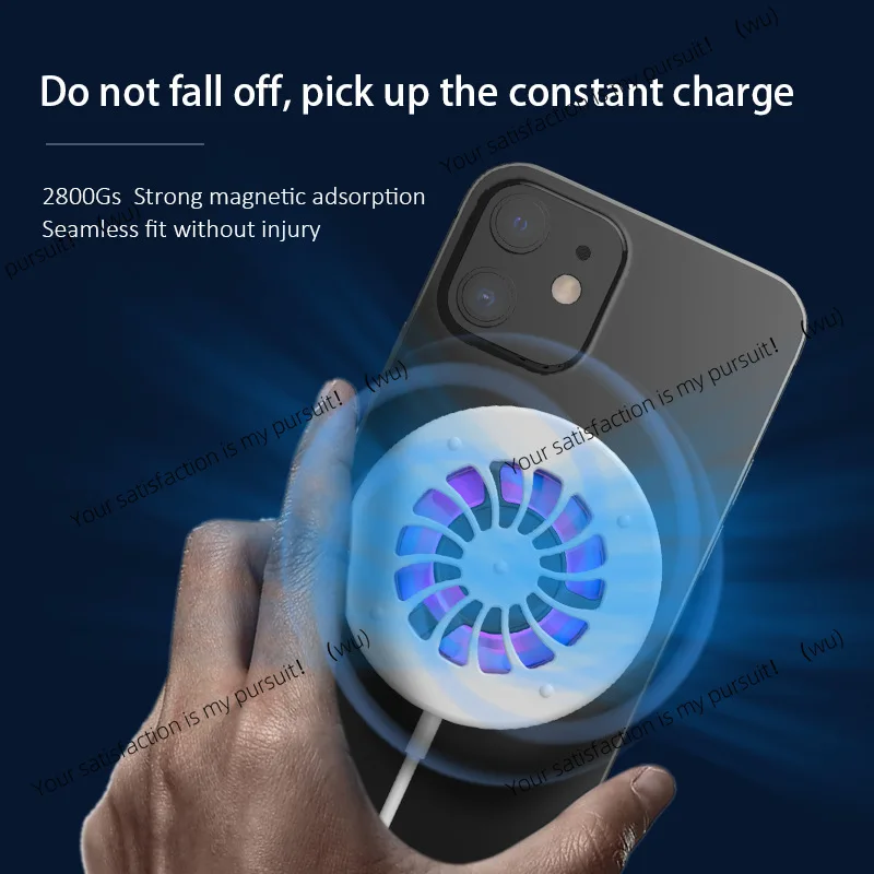 New mobile game cooling and cooling charger magnetic typec fast charging cable cooling ambient light mobilephone holder wireless