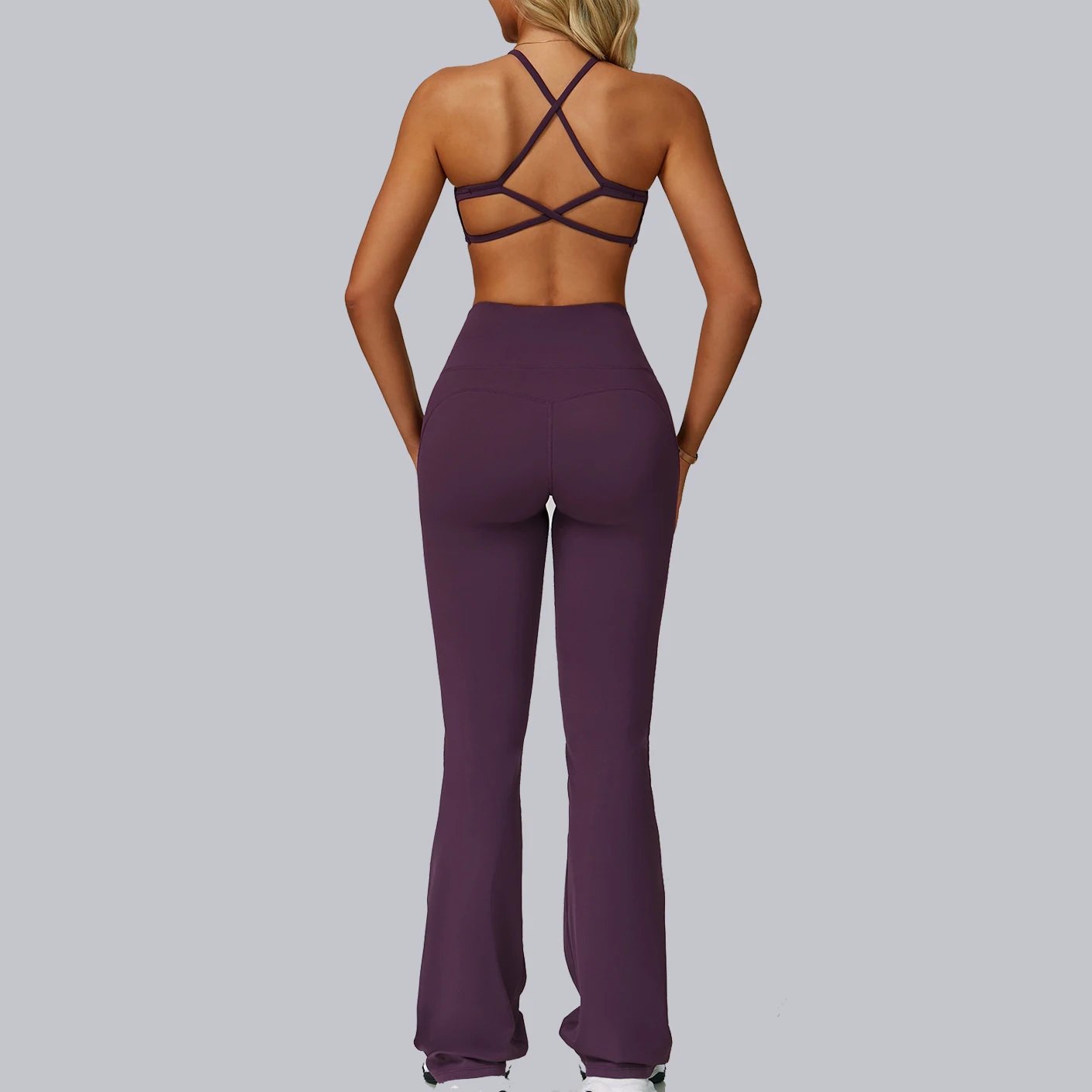 

Women Sports Suit 2 Pieces Yoga Set Workout Fitness Sportswear Gym Tracksuit High Waist Leggings Fitness Bra Tracksuit