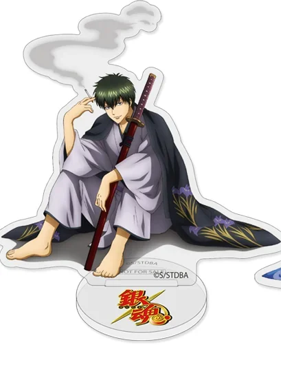 Sakata Gintoki Okita Sougo Hijikata Toshirou Anime soporte acrílico muñeca modelo placa Cosplay juguete para regalo