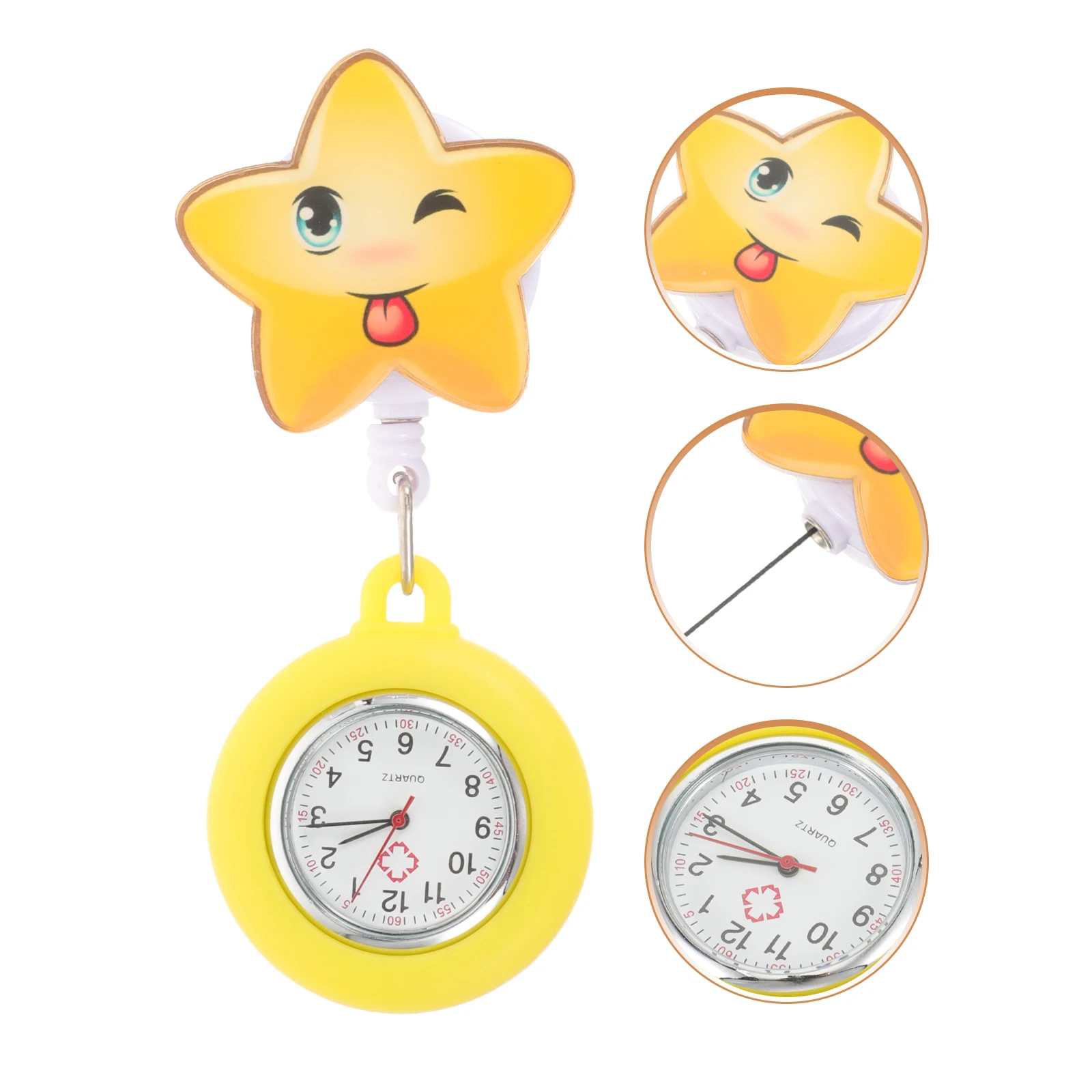 

Stainless Steel Nurse Pocket Lightweight Clip-On Design For Nurses Doctors Daily Use Retractable Chest Watch Perfect Gift For