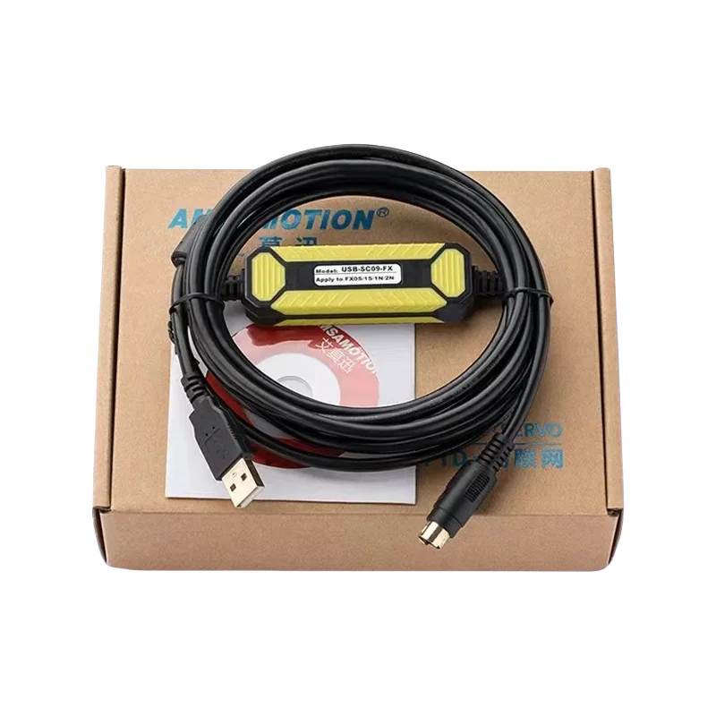 PLC Data Cable FX3U Communication Download FX2N/1N/3GA Programming Cable USB-SC09-FX