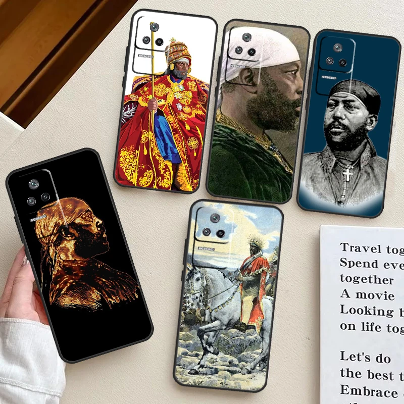 Emperor Menelik Ii Of Ethiopia Adwa Case For Xiaomi 13 14 13T Pro 12T 11T 12 Lite POCO M6 X6 Pro X3 X4 X5 F3 F4 M5s F5 Cover