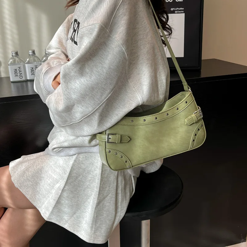 Women Trendy Single Shoulder Bag Spring Summer Light Luxury Designed High Grade Zipper Underarm Bags Chic All-Match Handbags