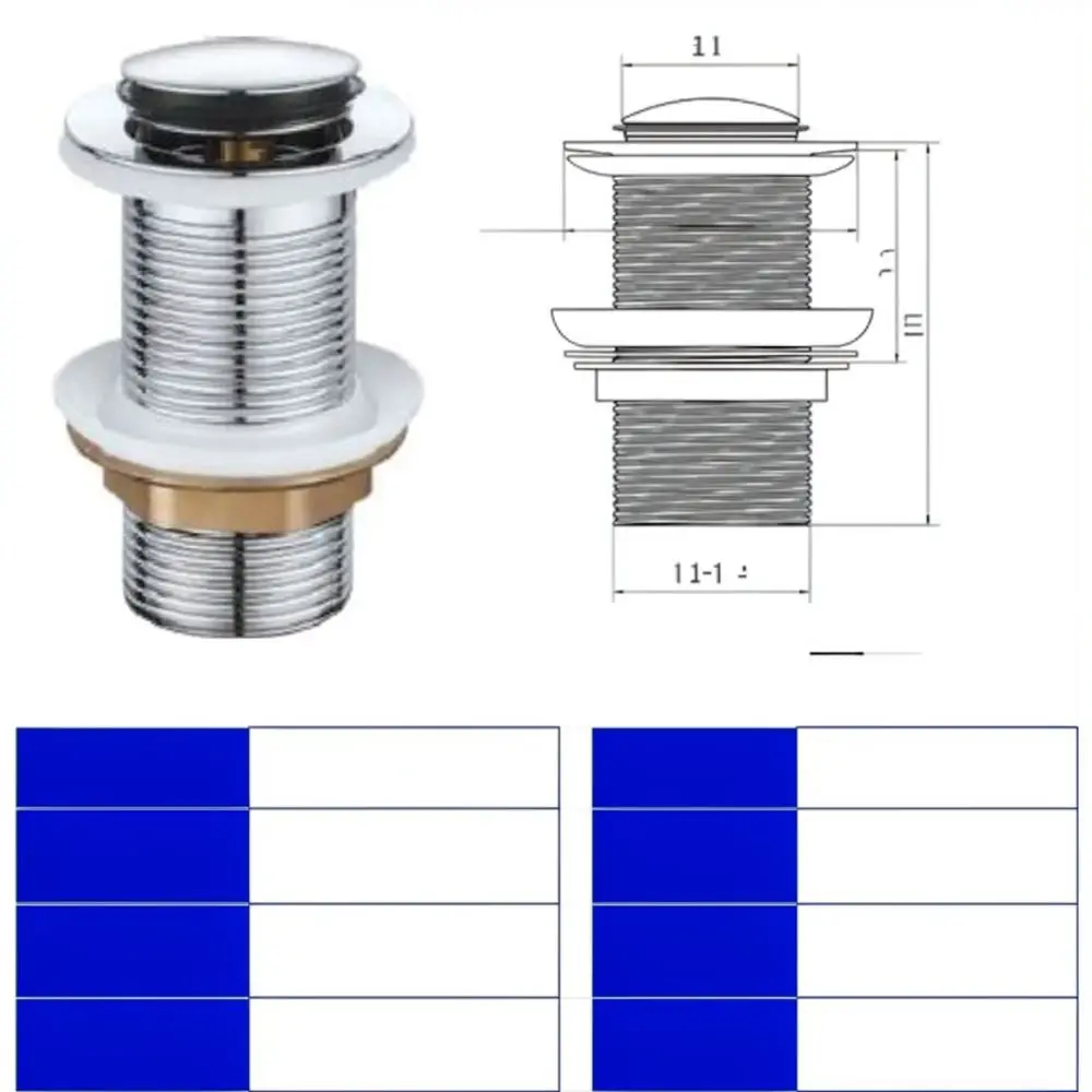 High Quality Stainless Steel Bathroom Sink Drain Plug Pop Up Basin Waste Strainer 1 1 4 Inch Overflow Drain Assembly