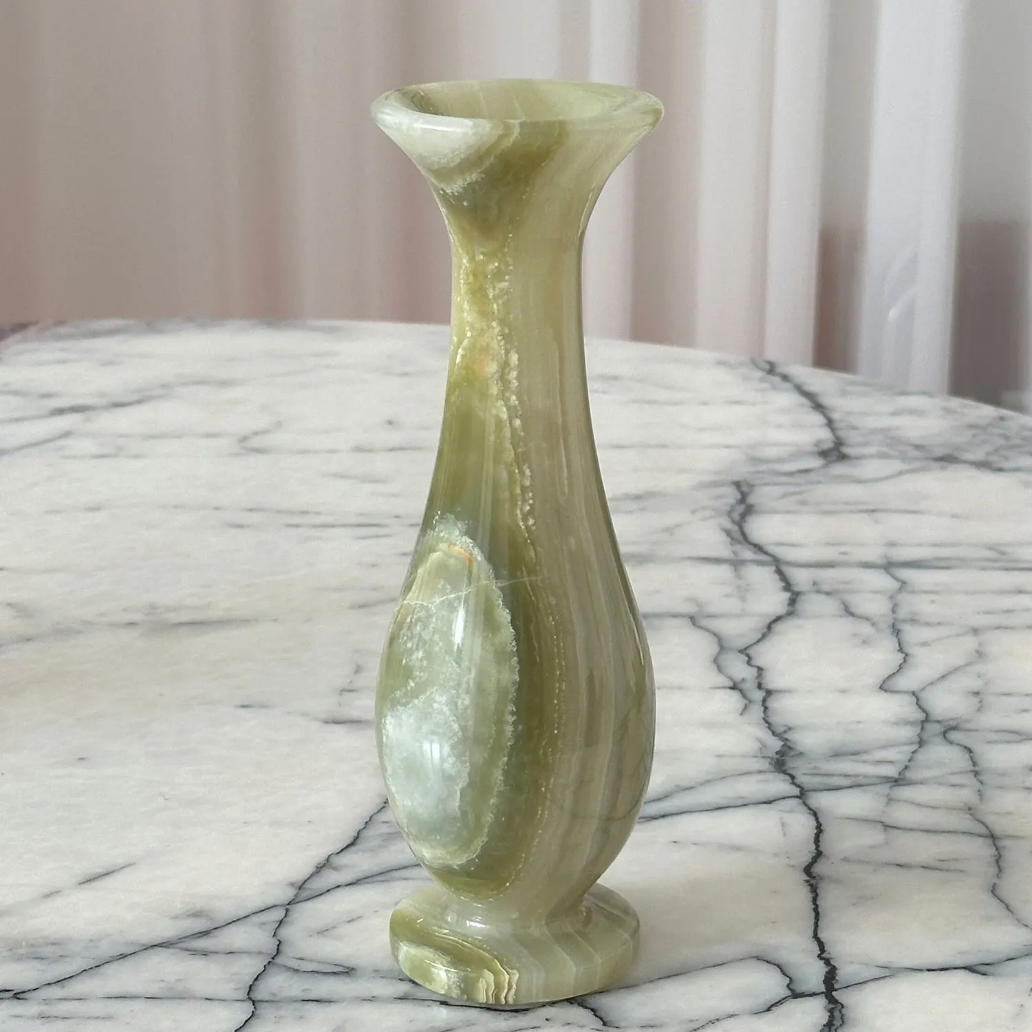 Stone modern green agate vase 1 year polished marble surface living room wine cabinet entrance decorative flower