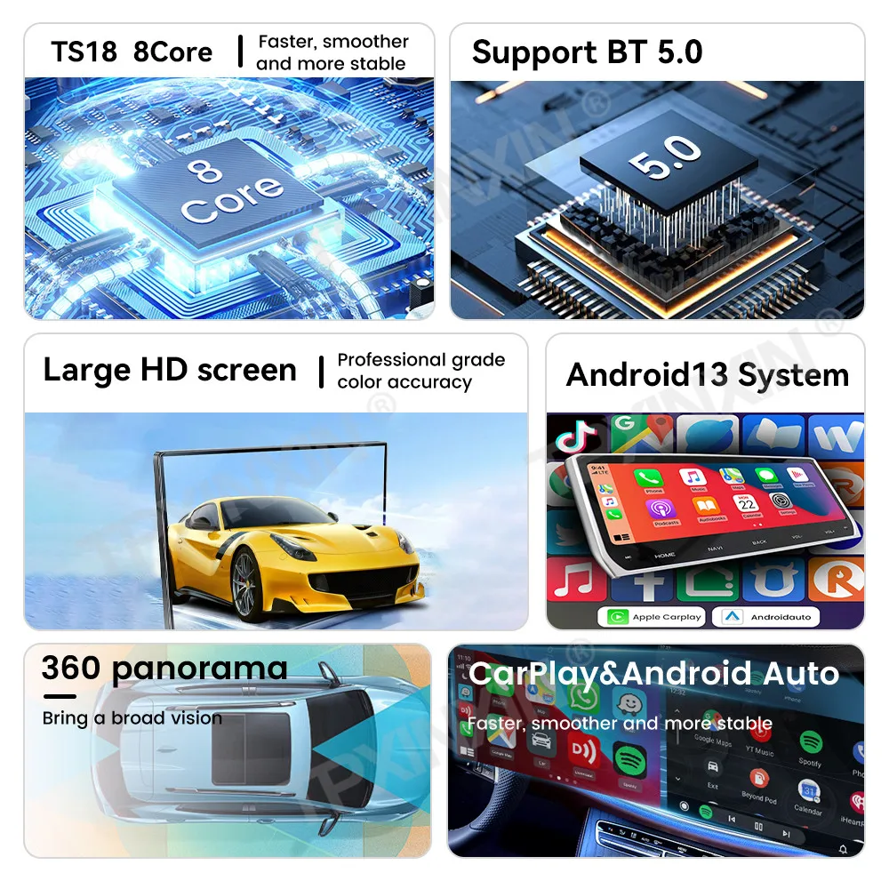 7.0 بوصة لشركة فيات 500X 2015 إلى 2017 سيارة أندرويد 14.0 السيارات Carplay نظام تحديد المواقع والملاحة شاشة تعمل باللمس مشغل وسائط متعددة راديو رئيس وحدة