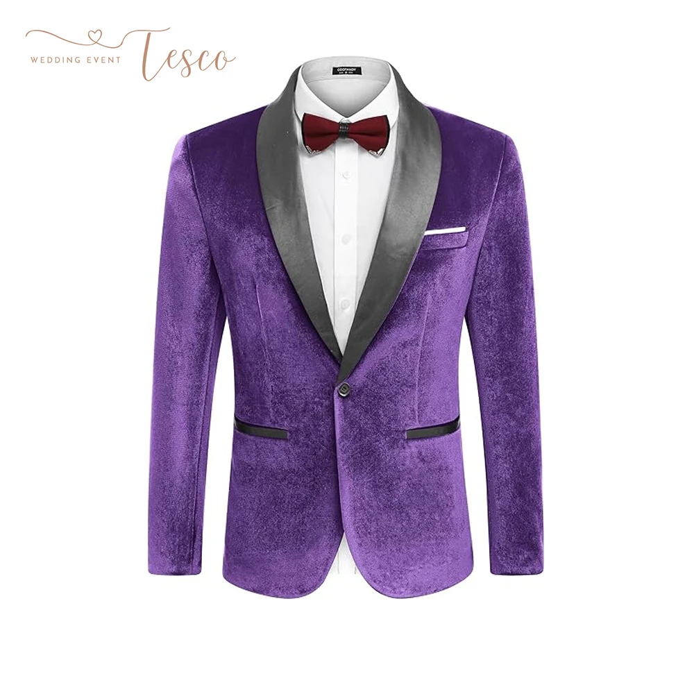 

Tesco индивидуальный мужской бархатный костюм смокинг на одной пуговице пиджак ужин выпускной свадебный наряд пиджак пиджак
