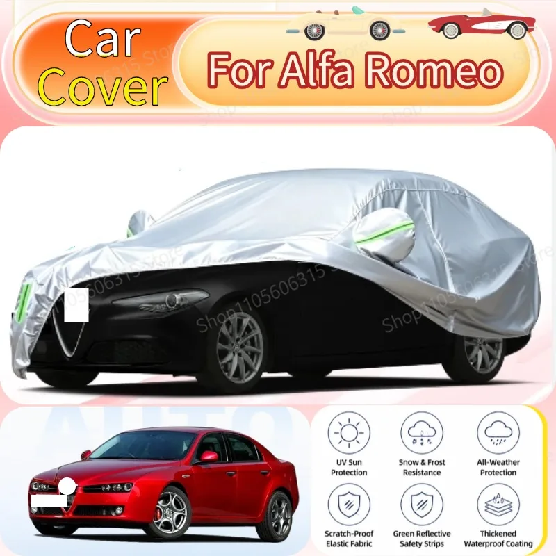 Cover For Alfa Romeo Full Car Cover Outdoor Waterproof Sun Rain Snow Dust Resistant Protection UV Car Case Cover