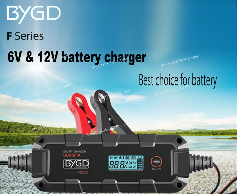 

12V6000mA car battery charger 110V eight-segment smart battery repair lithium battery charging