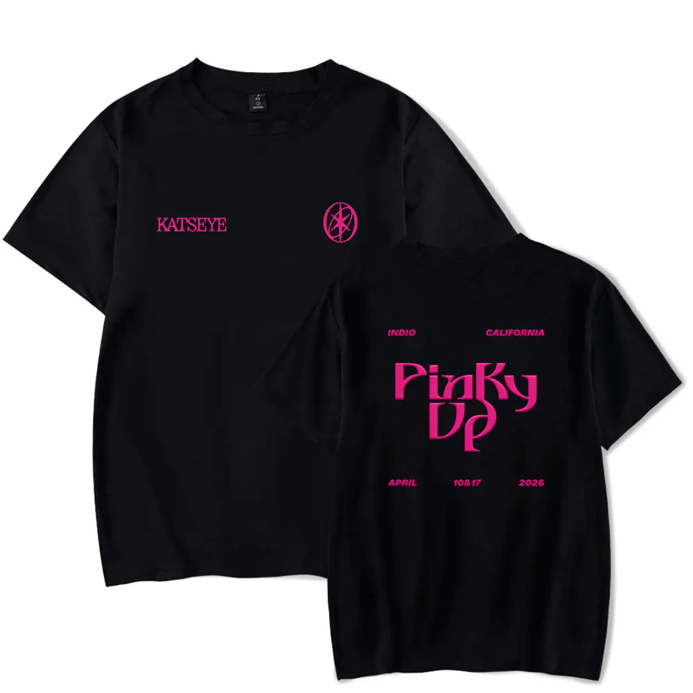 Katseye Merch T-shirt unisex New Merch Pinky Up Tshirt fashion street tops short sleeved T-shirt