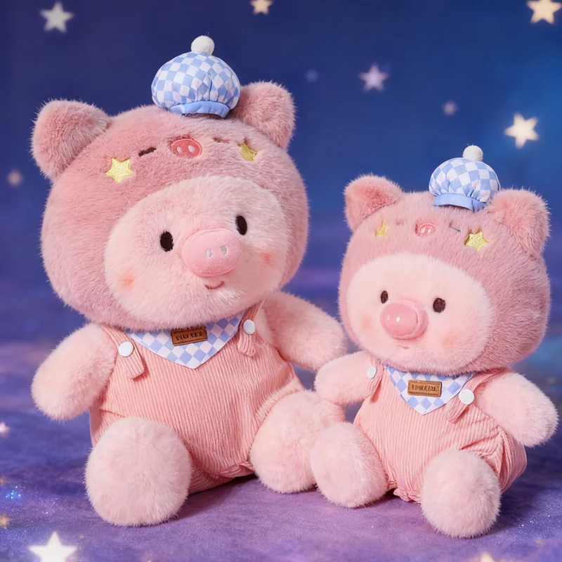 

50 см забавная звезда, свинья, плюшевая игрушка, милое мягкое животное, розовая поросенок с комбинезоном, плюшевая подушка, мультяшные мягкие детские игрушки для девочек, подарок