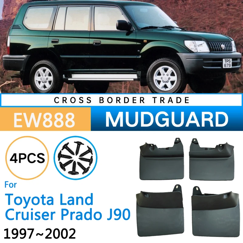 

Car Mudguards For Toyota Land Cruiser Prado LC90 FZJ90 90 J90 1997~2002 Wheels Mudflaps Guards Mud Flaps Fender Auto Accessories