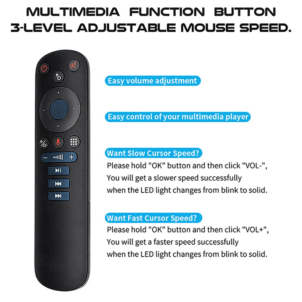 G50S Voice Remote Control Air Mouse G50 Gyroscope 2.4GHz IR Learning Wireless Mini keyboard for Android TV Box X3 Pro X96