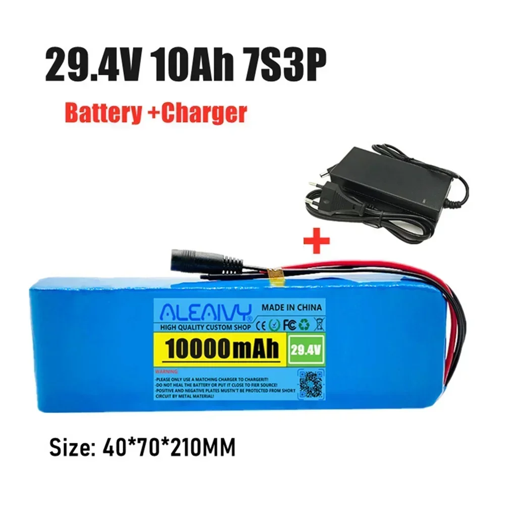 

24V 7S3P 10Ah 29.4V Battery Pack 18650 Battery with 20A Balance BMS for Electric Bike Scooter Electric Wheelchair ,29.4VCharger