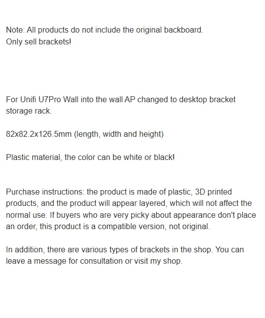 WYORESY for UniFi (U7-PRO-WALL)  In Wall AP Desktop Conversion Stand Stable Storage Mount Support Holder Accessory