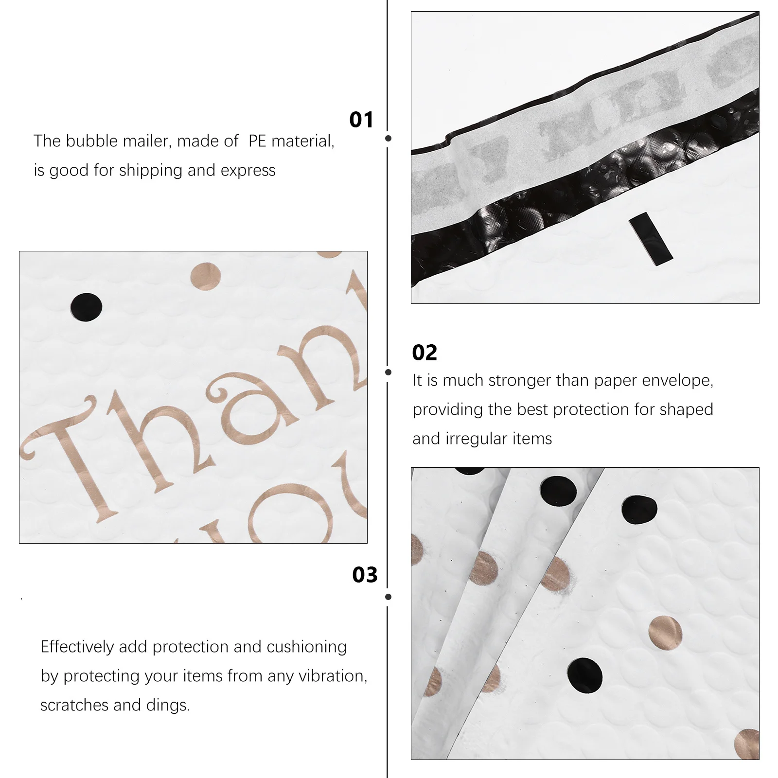 25 قطعة حقيبة مغلف فقاعة مغلفات بريدية مبطنة مقاومة للماء لشحن الكتب خفيفة الوزن لاصقة قوية فقاعة بريدية #4