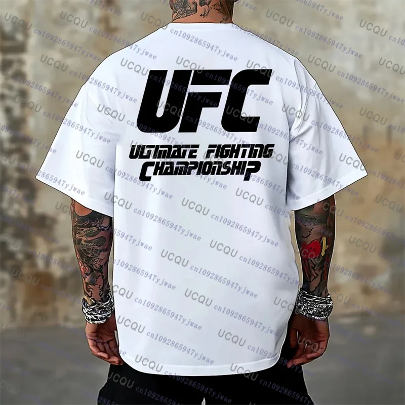 UFC القتال الملاكمة التي شيرت صيف جديد ثلاثية الأبعاد طباعة الجولة الرقبة تي شيرت رجالي عادية تنفس كبيرة الحجم سريعة الجافة قمة الموضة الرياضية