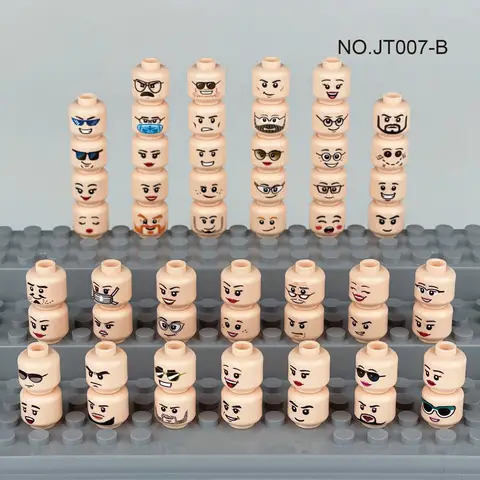 66 अभिव्यक्ति सिर सामान JT007 छोटे कण भागों गुड़िया सिर फोटो फ्रेम इमारत ब्लॉकों खिलौना सजावटी गहने 8 best sales लेगो सिर - №1