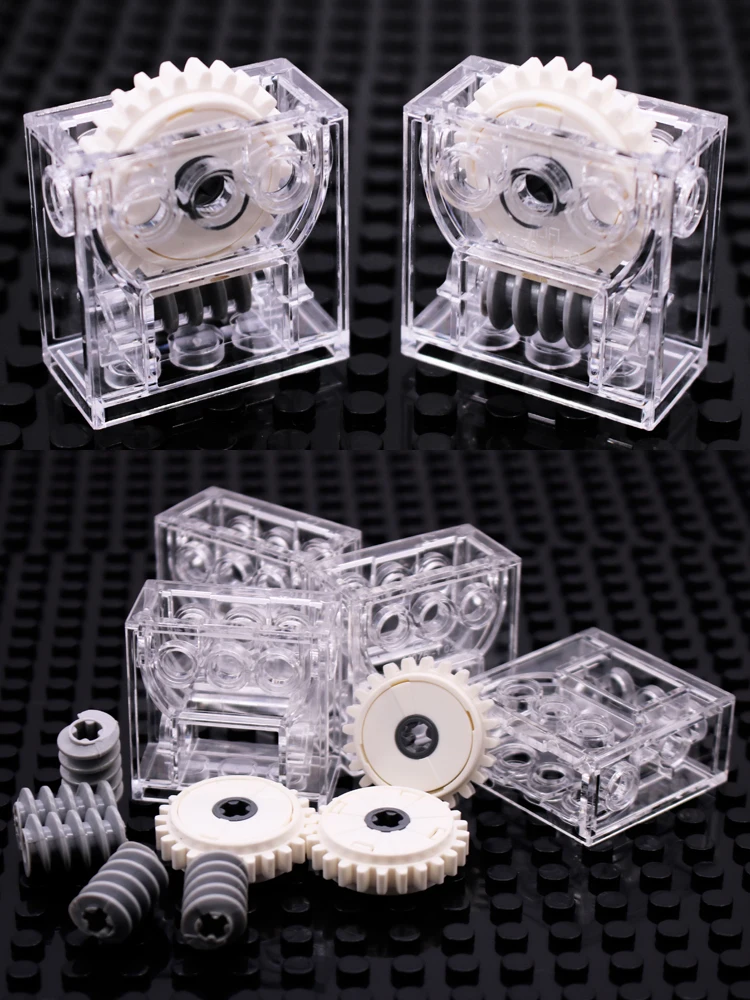 Marumine – boîte de vitesses MOC, blocs de construction, pièces technologiques 76019 6588 4716, machines Automobile, briques à vis sans fin, accessoires d'assemblage