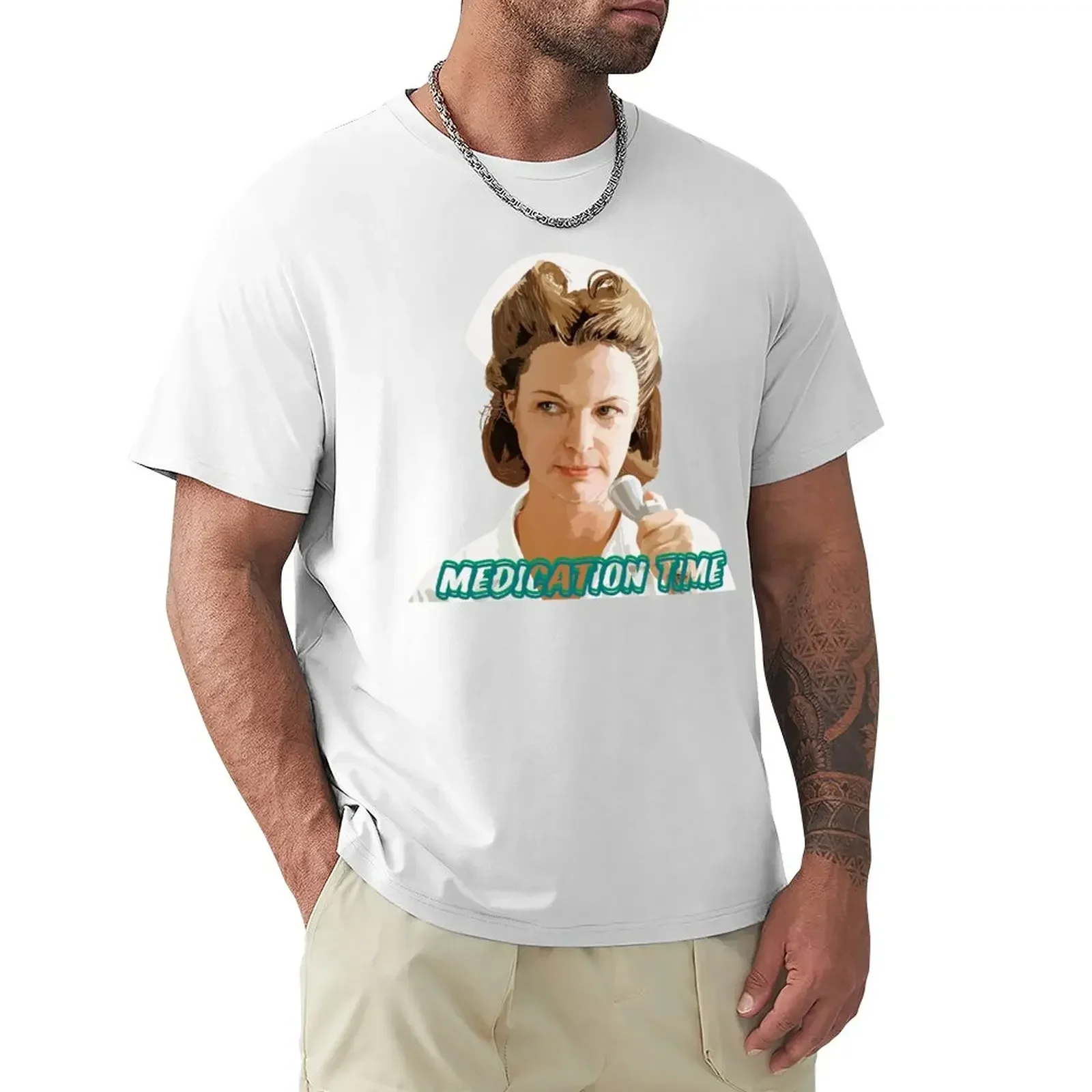 Nurse Ratched T-Shirt anime t shirts designer shirts oversized blanks men tshirt