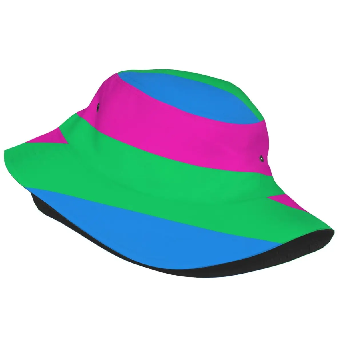 Trendy Polysexual Lgbt Bucket Hat Unisex Foldable Outdoor Yaoi Boy Love Fisherman Hat Travel Headwear Panama Hat