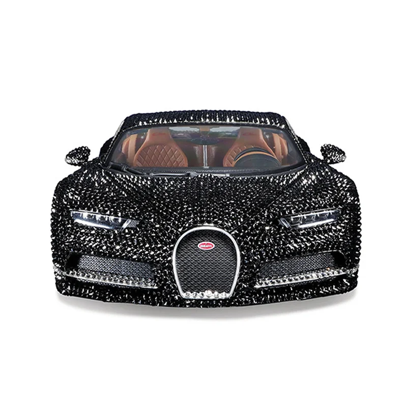 Bburago Bugatti Chiron versión de cristal, juguete de aleación en miniatura, modelo fundido a presión, coche con incrustaciones de cristal, regalo para niños, edición limitada Global, nuevo