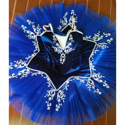 Velvet Blue Professional Ballet Tutu Children Kids Ballet Tutu Adulto Women Ballerina Party Dance Dress Girl Halloween Costume