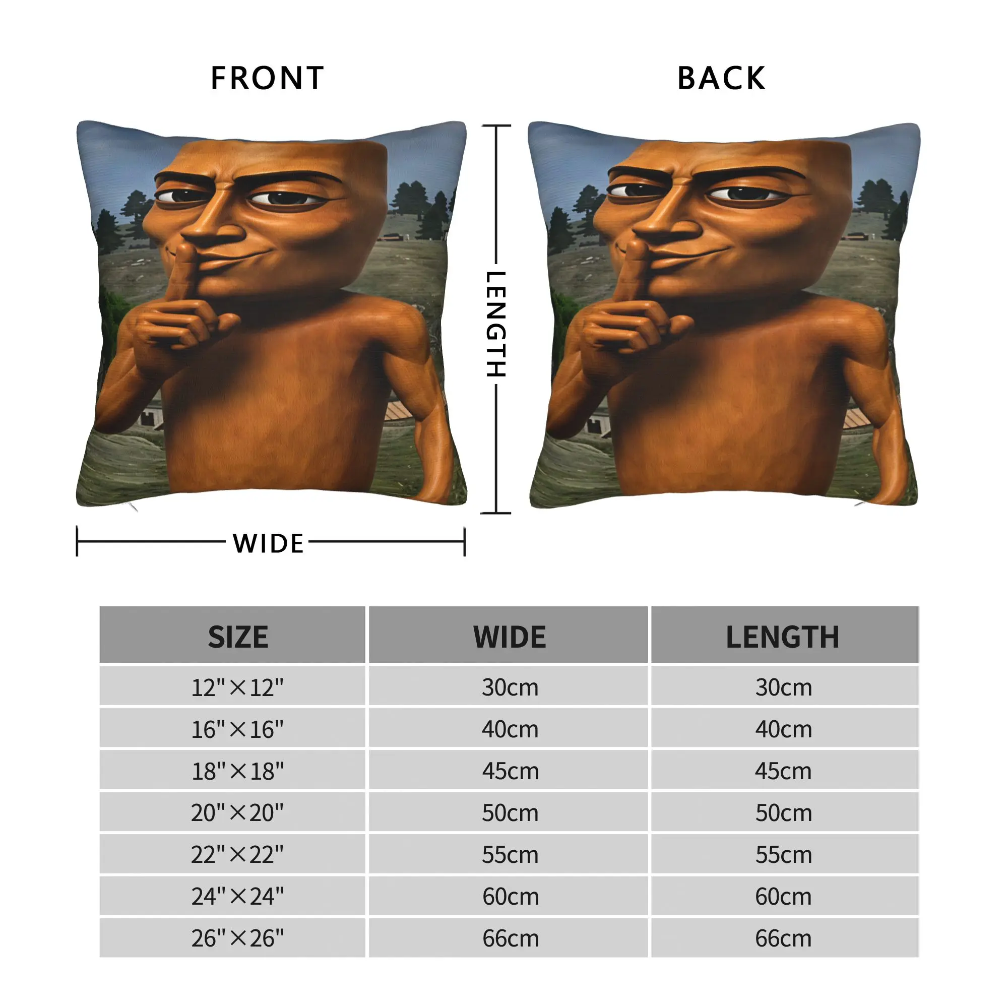 Tung Shushing Gesture Rural Hills Pillow Cover  Kawaii Pillow Case For Sofa Home Decor Soft Cushion Cover Gift Idea
