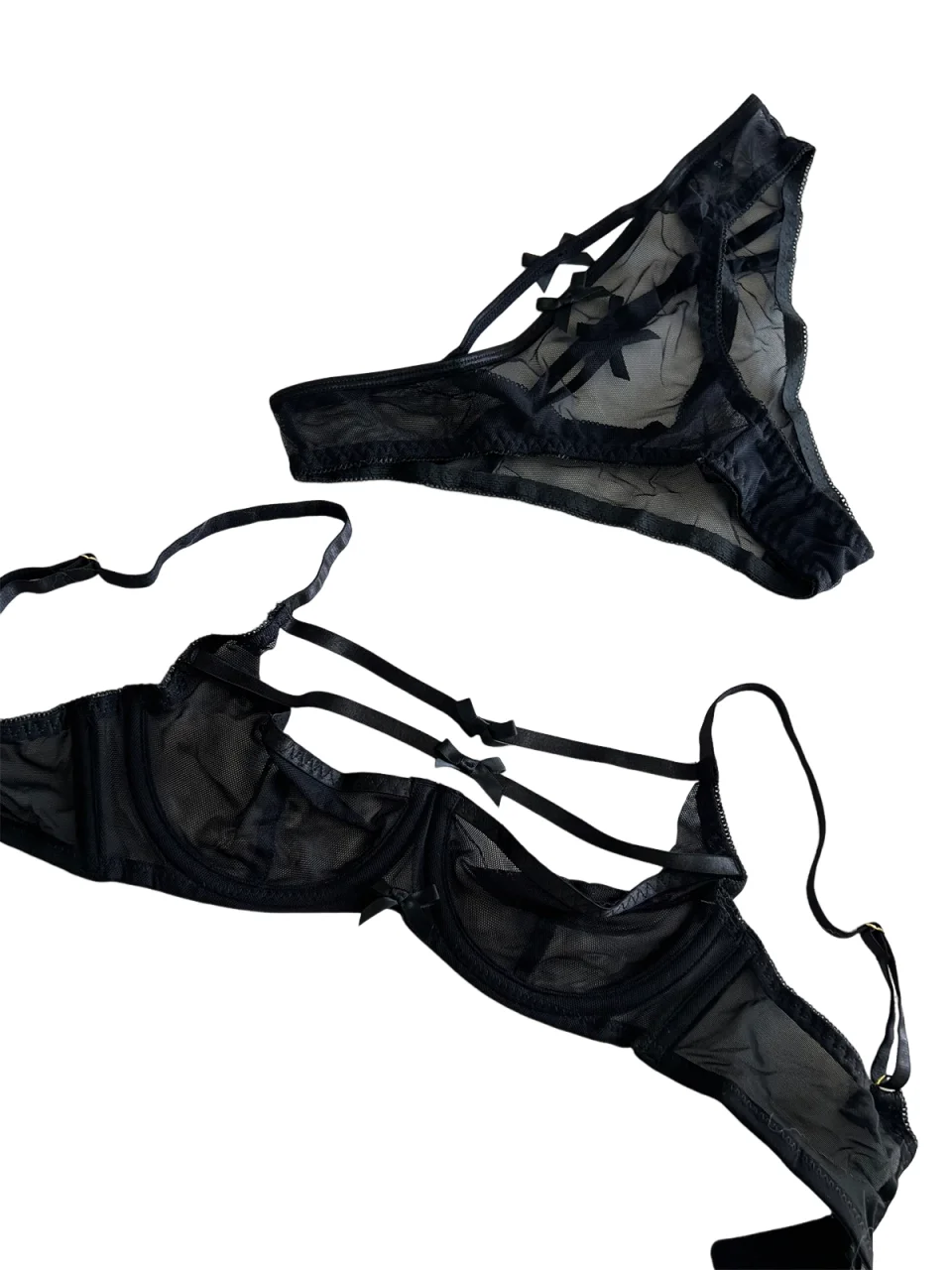 KUCLUT  lingerie ultra-thin underwear sexy lace adjustment gathered bra set hollowed out with steel ring lingerie women bralette