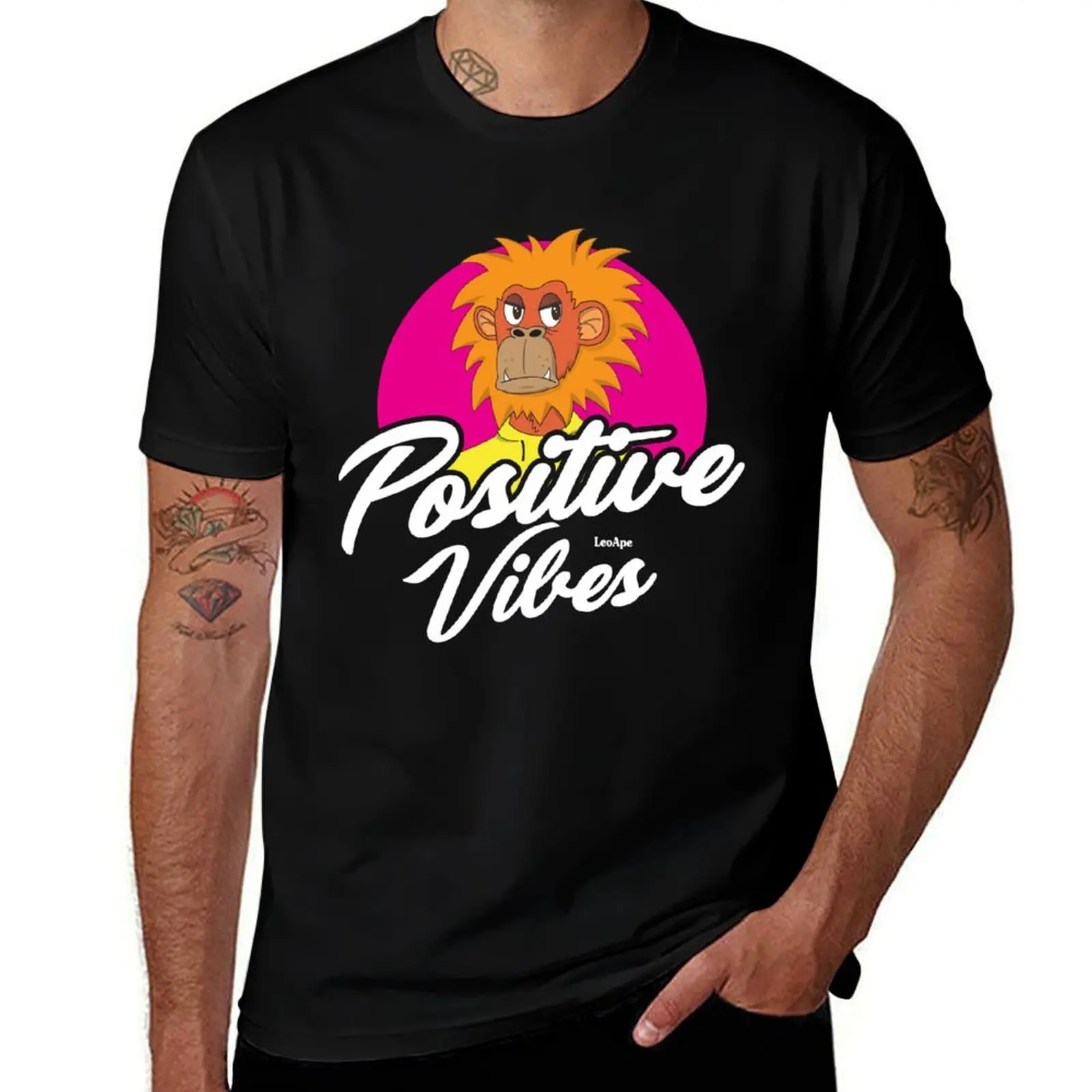

Positive Vibes T-Shirt t shirt men 100% cotton luxury brand t shirts cotton 100% T-Shirt