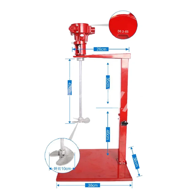 Air Agitator Blender Air Powered Liquid Mixer Pneumatic Paint Mixer DS3-5S Paint Liquid Lifting Vertical Mixer