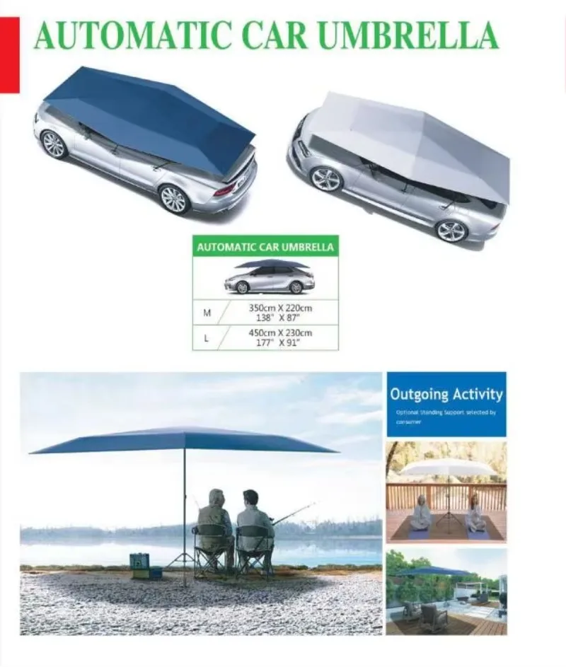Folding Sunshade Hail Protection UV Protection Waterproof Oxford Fabric 3.5M*2.2M  Automatic Car Umbrella Covers