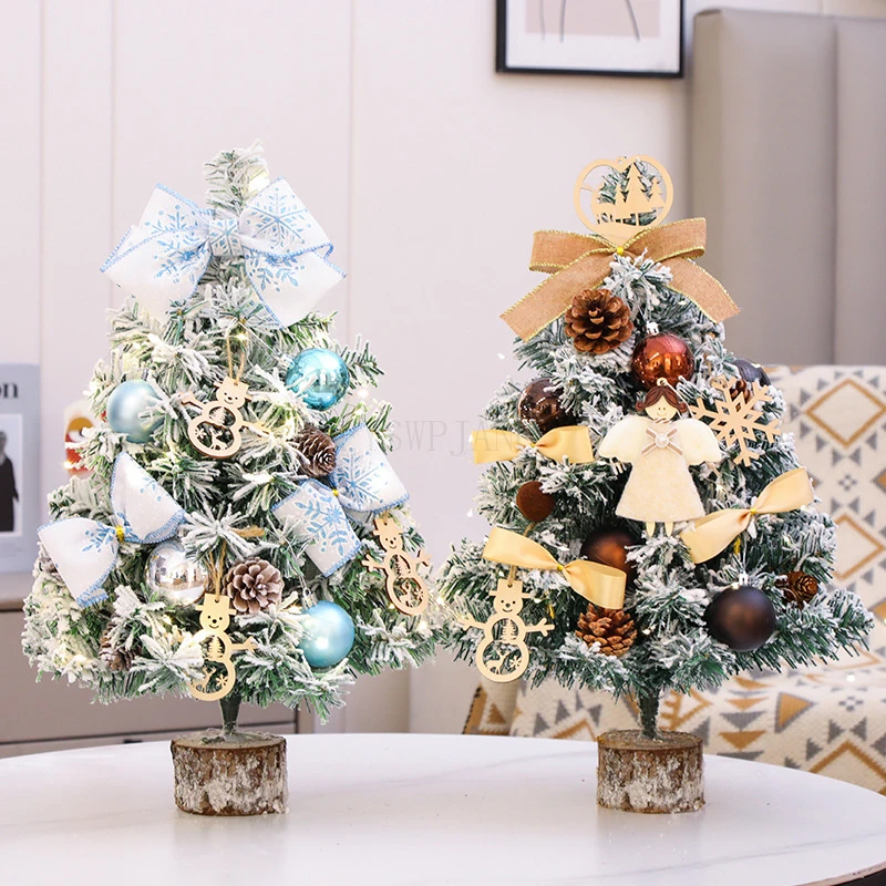 

Christmas Tree Small Encrypted Artificial New Desktop Christmas Decoration With Light Ornaments Simulation Tree