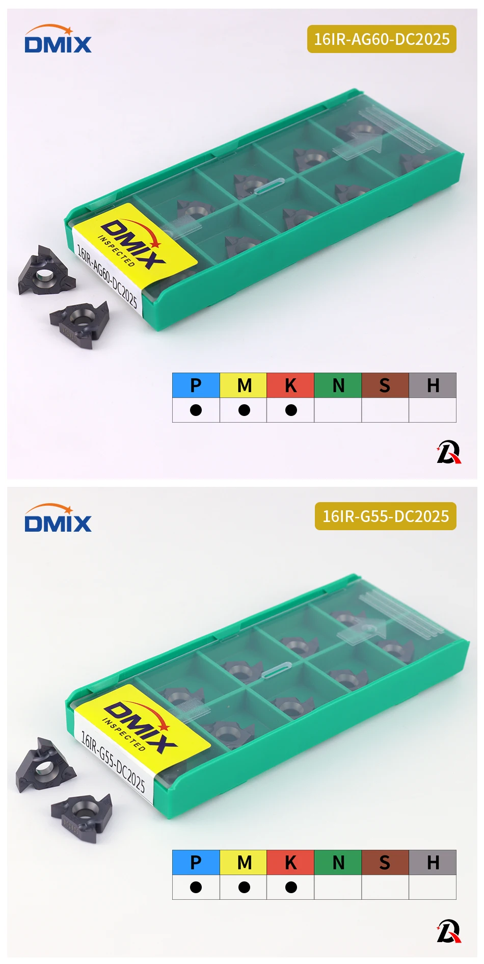 DMIX HSMT-Serie Gewindefräser Schaft CNC-Nutenfräser Einfachzahnfräser Schaft 16IR 22IR – Detail 4