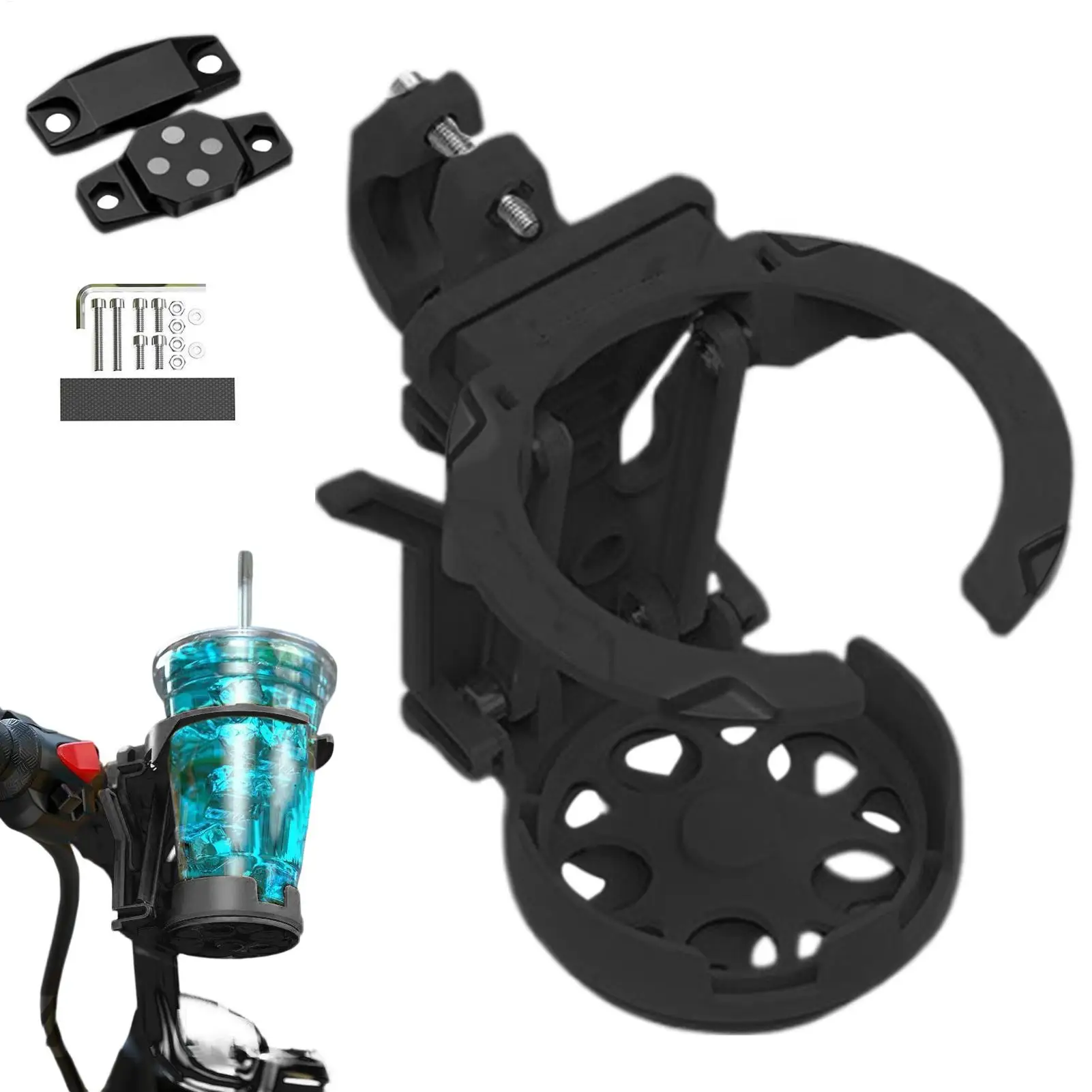 Foldable Bike Cup Holder Bicycle Drink Mount Motorcycle Water Bottle Holder for Men Women Cyclists Camping Daily Commute