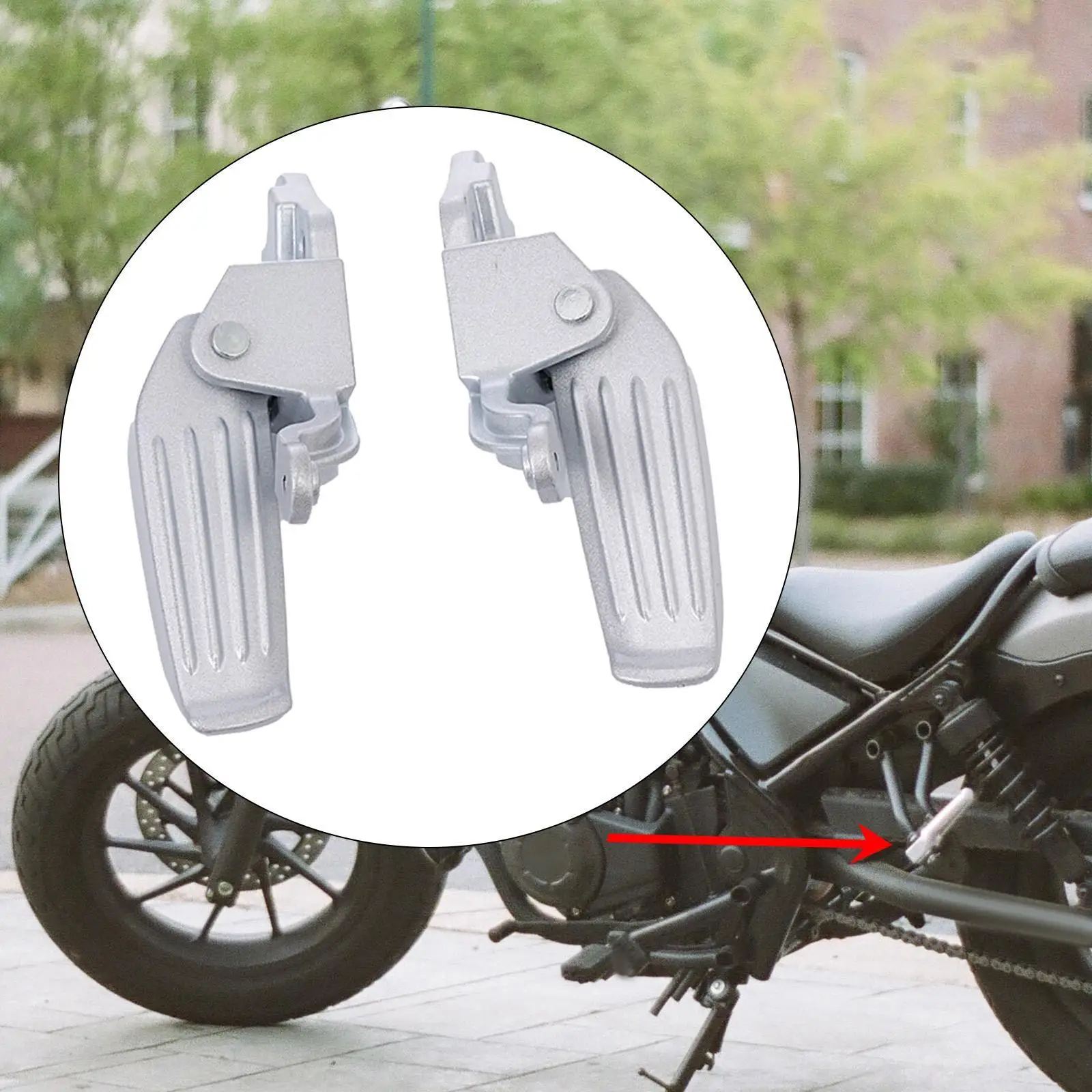 Motorcycle Foot Pegs Aluminum Alloy Multipurpose Parts Easy Installation Accessories Foldable for Electric Bicycle