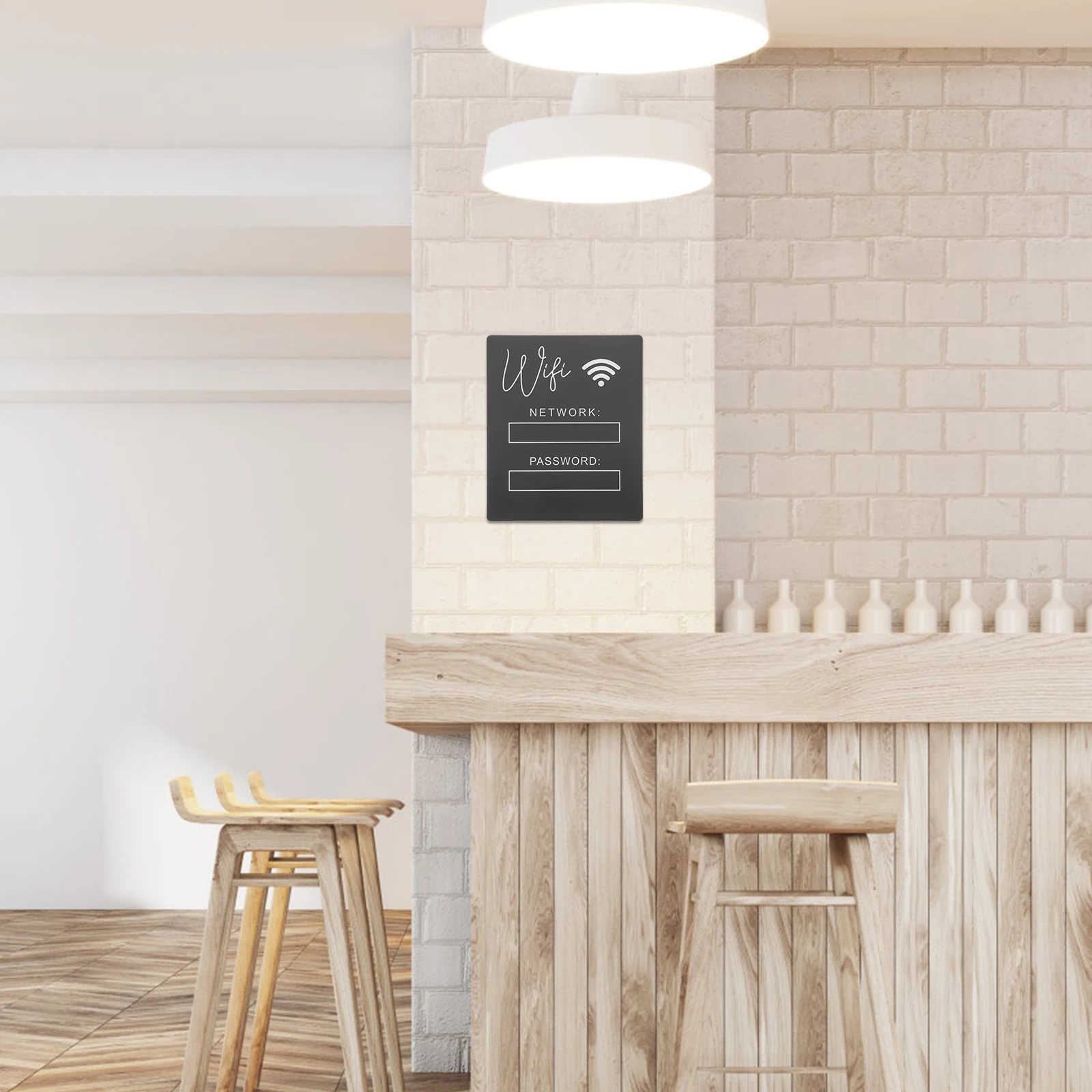 

Wifi Password Sign Small Acrylic Tabletop Display For Hotel Restaurant Office Guest Room Durable Modern Design Account Password