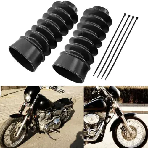 

39MM Motorcycle Rubber Front Fork Gaiters Dust Cover Gators Boots Shock Absorber Cover For FXD and XL SPORTSTER