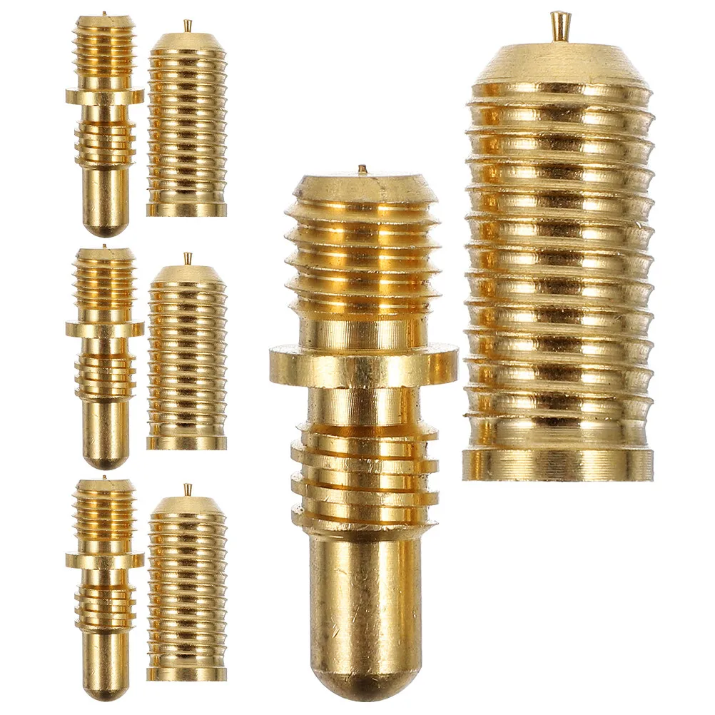 4Sets Pool Cue Connecting Screws Copper Joint Pins Simple Structure Light Weight Labor Saving for Billiard Cue Extension Joints