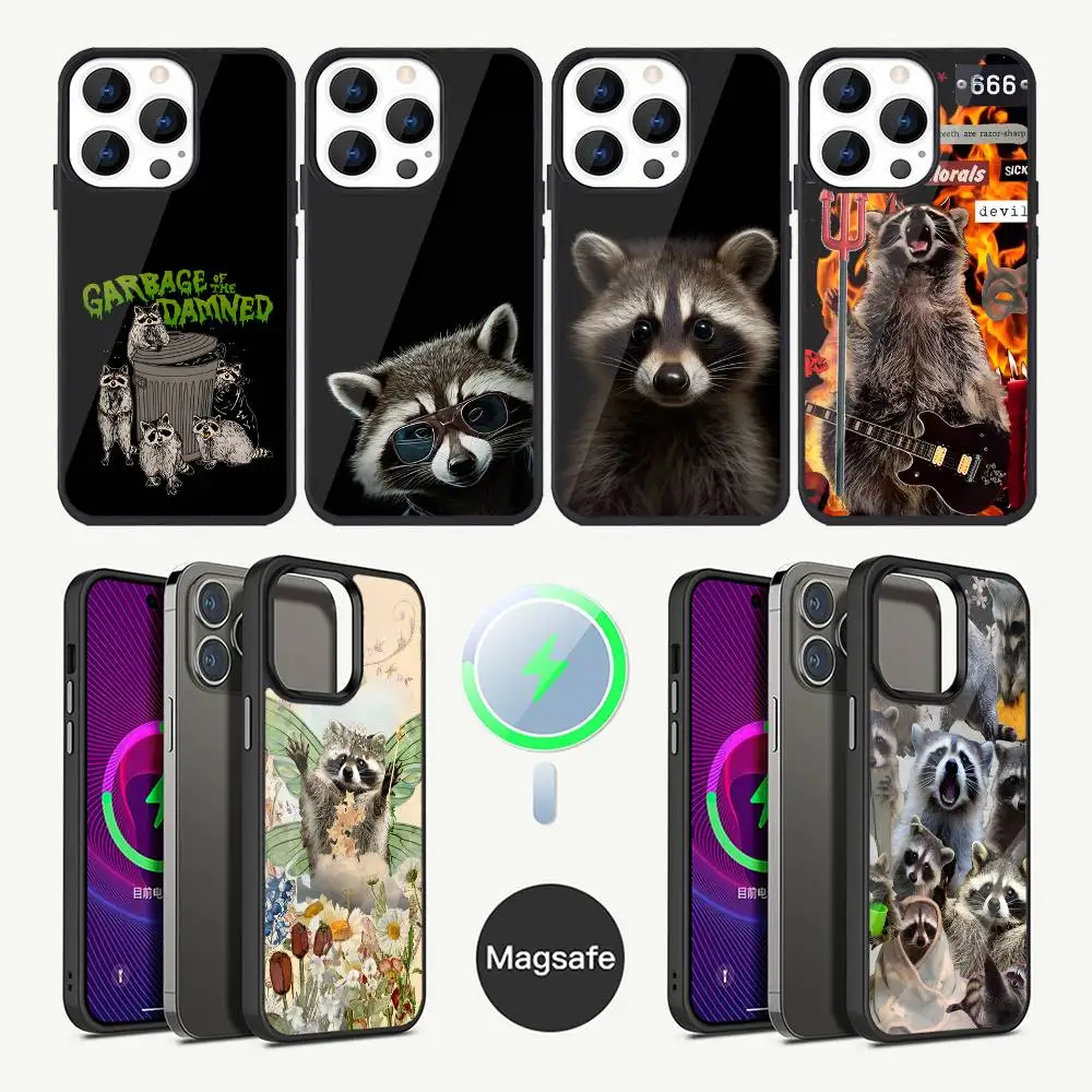 

Cute Raccoon Phone Case For iPhone 16,15,14,13,12,11,Plus,Pro,Max Mini Magsafe Magnetic Wireless Charging
