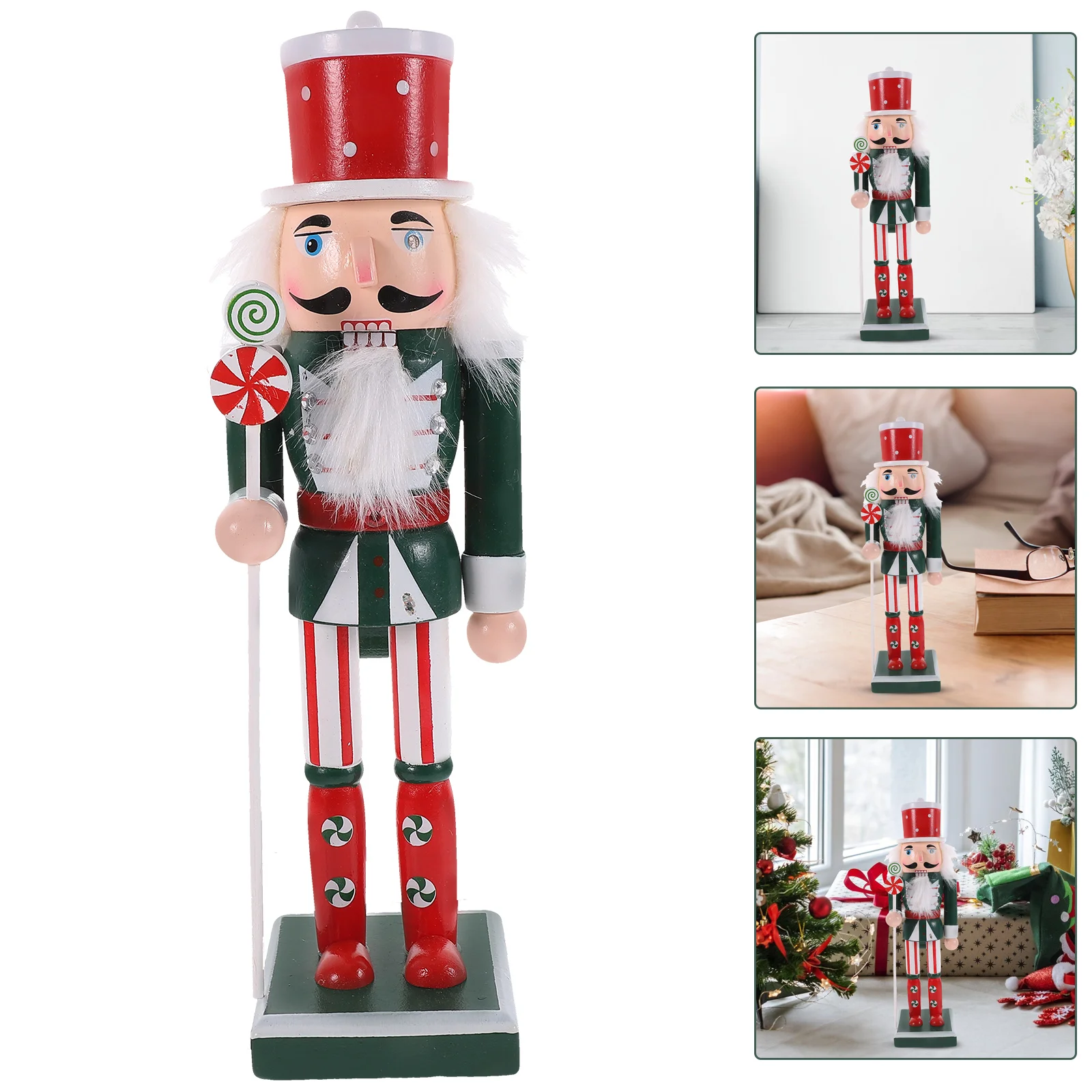 

Miniature Nutcracker Soldier Kids Christmas Crafts Wood Figures Child Outdoor Decorations